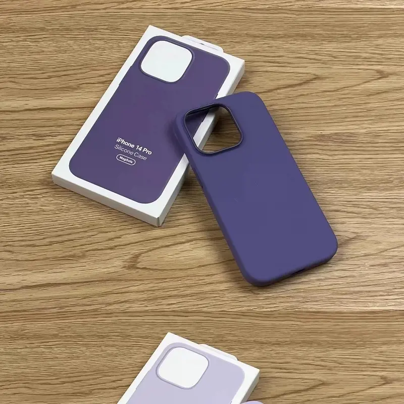 Casing ponsel logo resmi baru, casing ponsel silikon cair magnetis animasi asli dengan animasi untuk iphone 13 pro max