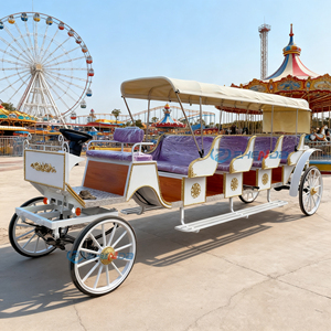Parc d'attractions Tourisme Cheval Wagon Loisirs Voyage Cheval Cart Mariage Style Européen Véhicule de tourisme électrique - Product Image 2