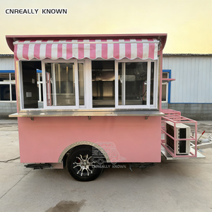 OEM Retro Coffee Serving Cart Hot Truck For Factory Direct Sale Mobile Kitchen <b>Hotdog</b> BBQ Food Trailers - Product Image 3