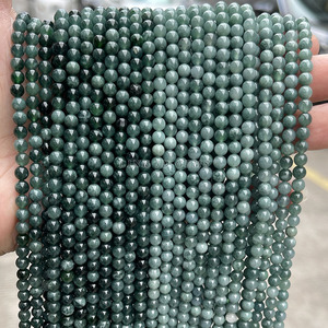 JD 8mm Genuine Natural Burma <strong>Jades</strong> <strong>Stone</strong> Beads Natural Jadeite Emerald <strong>Jade</strong> Round Loose Beads for Jewelry Making - Product Image 3
