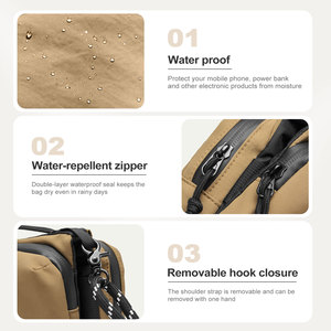 MOYYI Sacs à bandoulière légers pour <span class=keywords><strong>téléphone</strong></span> pour hommes Sac technique en corde d'extérieur Sac de sport pour bouteille de tou - Product Image 5