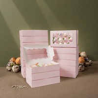 Boîte d'emballage personnalisée en carton recyclable avec fenêtre pour bonbons, sushis, cadeaux de mariage, pâtisseries et aliments