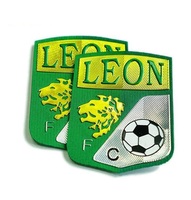 Écusson thermocollant en TPU pour languette de chaussure, avec logo d'équipe de football en relief, impression 3D, vinyle réfléchissant
