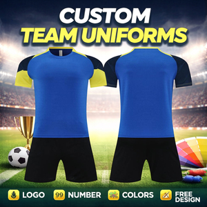 ชุดฟุตบอลชาย ชุดเสื้อเจอร์ซีย์สีตัดกัน กางเกงขาสั้น ชุดกีฬาฝึกซ้อมทีม - Product Image 2