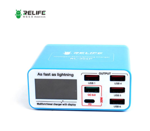 RELIFE <span class=keywords><strong>RL</strong></span>-304P SS-304D SS-304Q SS-304S chargeur d'affichage numérique USB intelligent à 6 ports pour IPhone Samsung Huawei et autres téléphones - Product Image 4