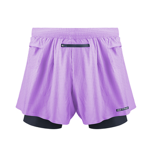Pantalones Cortos Deportivos 2 en 1 para Hombre, de Secado Rápido, para Gimnasio, Entrenamiento, con Bolsillo Trasero con Cremallera, Logotipo de Marca Personalizado, para Maratón - Product Image 2
