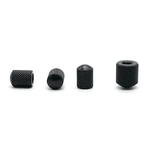 Black Audio Knob Switch Screw Type Metal Aluminum Guitar Knob With Wrench For Electric Guitar