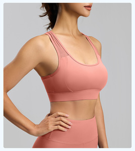 Top Deportivo Transpirable de Secado Rápido, <span class=keywords><strong>El</strong></span>ástico, de Alta Resistencia, Antideslizante, con Tirantes Halter, de Alta Sujeción, Antiestático, de Spandex/Poliéster para <span class=keywords><strong>Yoga</strong></span> - Product Image 3