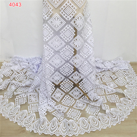 4043 perles faites à la main dentelle tissu paillettes perlées broderie dentelle africaine tissu avec perles pour robe de mariée dentelle