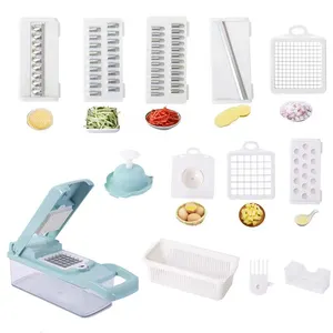 Multifunktion ales Küchen zubehör Mandoline Slicer Dicer Zwiebel Veggie All-in-1 Fast Manual 12 in 1 Gemüse hacker Cutter