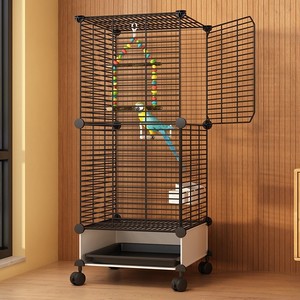 Gabbia per Uccelli di Lusso in Ferro Grande per Pappagalli/Uccelli, Design Bianco Traspirante e Stabile, Ecologica, Facile da Montare, per Uso Interno/Esterno - Product Image 2