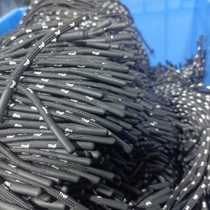 4Mm Dày <span class=keywords><strong>Polyester</strong></span> Vòng Drawcord Với Silicone Lời Khuyên Cho Tóc Bàn Chải Đôi In Logo Trên Dây Thừng Áo Dây Rút Dây - Product Image 4