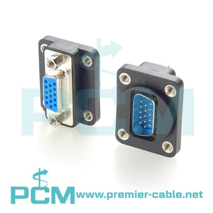 D-loại <span class=keywords><strong>VGA</strong></span> Nam để nữ bảng điều khiển gắn kết adapter, <span class=keywords><strong>VGA</strong></span> 3 hàng 15 pin đi qua Coupler, video tuôn ra gắn kết, <span class=keywords><strong>VGA</strong></span> 15pin Chassis Mount - Product Image 5