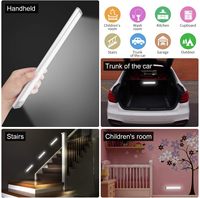 Senya-Pro 72LED USB Rechargeable Magnétique Mur Détecteur de Mouvement Veilleuse Garde-Robe Lumière Portable Sous Led Cabinet Lumières