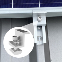 Collier de serrage solaire de haute qualité en aluminium durable pour panneaux solaires 30mm 35mm – Collier de serrage intermédiaire pour fixation de modules photovoltaïques sur toiture