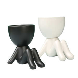 Maceta para plantas suculentas, adornos de cerámica creativos personalizados, macetas simples para oficina, mini maceta de cerámica para flores - Product Image 3