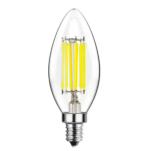 220V 2W 4W 6W vintage LED filamento Edison C35 E14 retro lampadario illuminazione candela lampadina