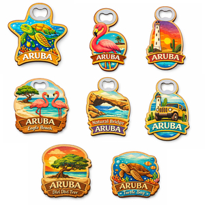 Aimant de réfrigérateur en MDF léger et durable avec logo personnalisé, design moderne Extraworld, souvenir touristique - Product Image 4