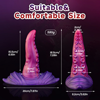 Gelance - Plug anal vibrant à 10 fréquences avec télécommande, ventouse pieuvre, étanche, en silicone liquide pour usage anal et vaginal
