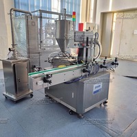 Machine de remplissage liquide automatique à 2 buses haute précision 200 ml pour boissons, huile et produits chimiques avec pompe à engrenages et étiquetage