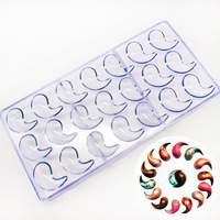 Nouveauté : Moule à bonbons DIY de haute qualité, en plastique rigide transparent, outils de pâtisserie, formes variées, moule à chocolat en polycarbonate