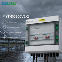 Boîtier de Combinaison Photovoltaïque Solaire 2 Entrées 2 Sorties DC 500V 600V avec Fusible MCB SPD, Boîtier Étanche IP65