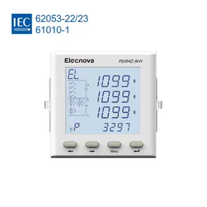 Lcd 4DI 3DO 3 Drie Fase Ampèremeter Wattmeter Kilowatt Meter