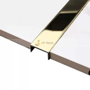 LL104 Profilés de finition de carrelage en acier inoxydable en forme de U, durables et étanches, pour usage intérieur en appartement - Product Image 1