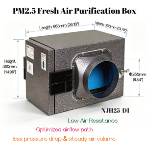 กล่องกรองอากาศบริสุทธิ์ PM2.5 พร้อมแผ่นกรอง HEPA 250 ลบ.ม./ชม. แบบติดตั้งบนท่อสำหรับระบบระบายอากาศ HRV - Product Image 5