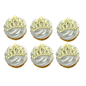 ของตกแต่งคัพเค้กอะคริลิค รูปมงกุฎ สำหรับงานวันเกิด โต๊ะของหวาน ท็อปเปอร์เค้ก - Product Image 3