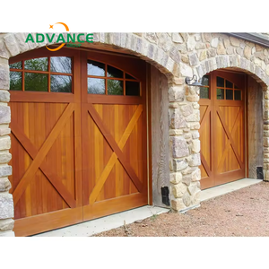 Porte de <span class=keywords><strong>garage</strong></span> sectionnelle en <span class=keywords><strong>bois</strong></span> de haute qualité pour les projets de villas traditionnelles - Product Image 1