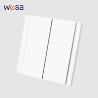 Interruptores y Enchufes de Pared WESA Ultrafinos con Botón Pulsador EU 1/2/3 Vías, Enchufe de Alimentación de 1 Vía, Combinación Libre, Diseño Moderno de Lujo