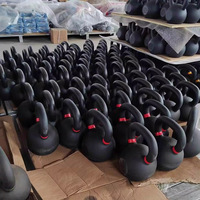 Kettlebell en fonte colorée avec revêtement par pulvérisation électrostatique givré et anneau de gym – Usage commercial, fourniture directe d'usine chinoise