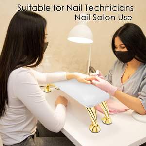 Reposabrazos de piel sintética rosa para manicura, diseño moderno, para sala de estar, venta al por mayor, MOQ bajo - Product Image 2