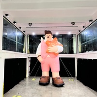Décoration géante gonflable en forme d'homme, modèle de mascotte de dessin animé gonflable par soufflerie, personnage publicitaire gonflable de dessin animé