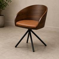 Chaise de bureau moderne en cuir PU avec base métallique, idéale pour les réunions, les conférences, les réceptions et les négociations – Mobilier professionnel pour salles de réunion