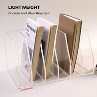 Expositor de Documentos Acrílico Personalizado de Alta Transparencia con Marco para Archivos, para Libros, Revistas, Organizador de Archivos de Escritorio