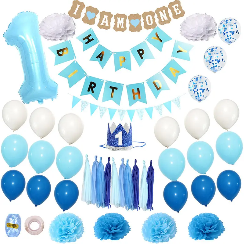 Children's party supplies aluminum film balloon package Baby's birthday scene layout party background wall