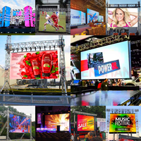 Panel Display Tv Led Digital, presentasi cerdas tahan air layar datar portabel menampilkan iklan Studio latar belakang panggung