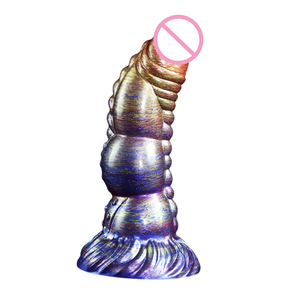 Bán buôn đặc biệt động vật dương vật g-spot kích thích quan hệ tình dục dành cho người lớn cắm với cốc hút chèn Silicone dildo cho nam nữ - Product Image 1