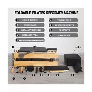 Máquina de Pilates Reformer Plegable para Gimnasio en Casa, Equipo de Fitness de Madera de Roble, Arce y Haya - Product Image 5
