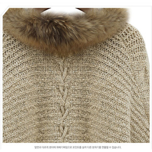 Fashion Women Batwing Sleeve Loose Cardigan Casual Warm <strong>Faux</strong> <strong>Fur</strong> Collar <strong>Mink</strong> Shawl <strong>Coat</strong> - Product Image 4