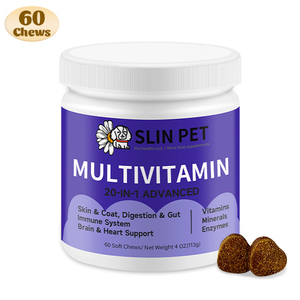 Suppléments nutritionnels pour animaux de compagnie Multivitamines à mâcher souples avec vitamines A-K le soutien du système immunitaire Application du cerveau et du cœur - Product Image 1
