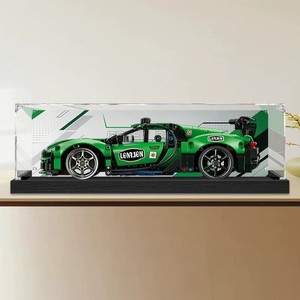 Boîte de présentation en acrylique anti-poussière pour modèle de voiture de sport <span class=keywords><strong>Bugatti</strong></span> verte, ensemble mécanique, épaisseur de panneau 2mm/3mm, modèle YLD-AD26 - Product Image 1