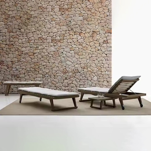 Chaise longue pliante en bois pour extérieur, piscine, hôtel, plage - Product Image 2