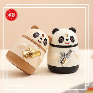 Panda Toothpick Holder <b>Plastic</b> Automatic Push Button Portable Creative Cartoon Design For Living Room <b>Table</b> Decoration - Product Image 4
