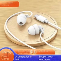 En stock 3.5 Type-C In-Ear Casque filaire avec Mai Talk Réduction du bruit Bouchon d'oreille de sommeil Écouteurs de musique