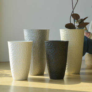 Pot de fleurs en <span class=keywords><strong>plastique</strong></span> nacré haut et élégant, épaissi, pour intérieur, salon, balcon, bureau, bac à plantes - Product Image 1