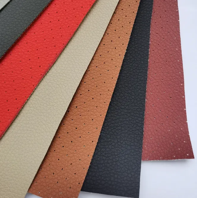 Car Seat Leather Roll Containing Sponge Automotive Microfiber Leather Material Fabric For Car Seat Cover