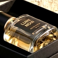Boîte à parfum rigide noire de luxe sur mesure, deux pièces, avec couvercle amovible, pour présentation d'emballages de parfums personnalisés